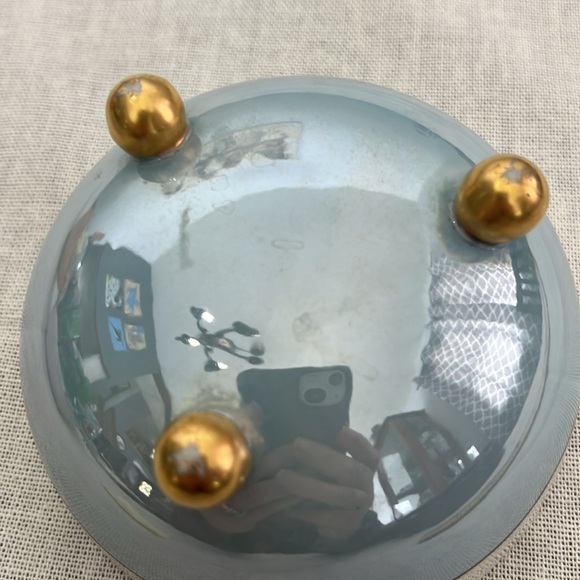 Vintage Luster Ware Blue & Pearl Dish - Picture 2 of 4